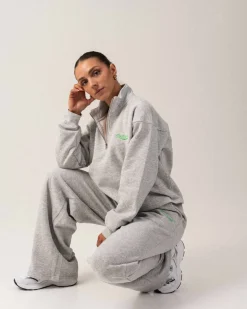 BP 1/2 Zip Sweater Grey Marl/70s
