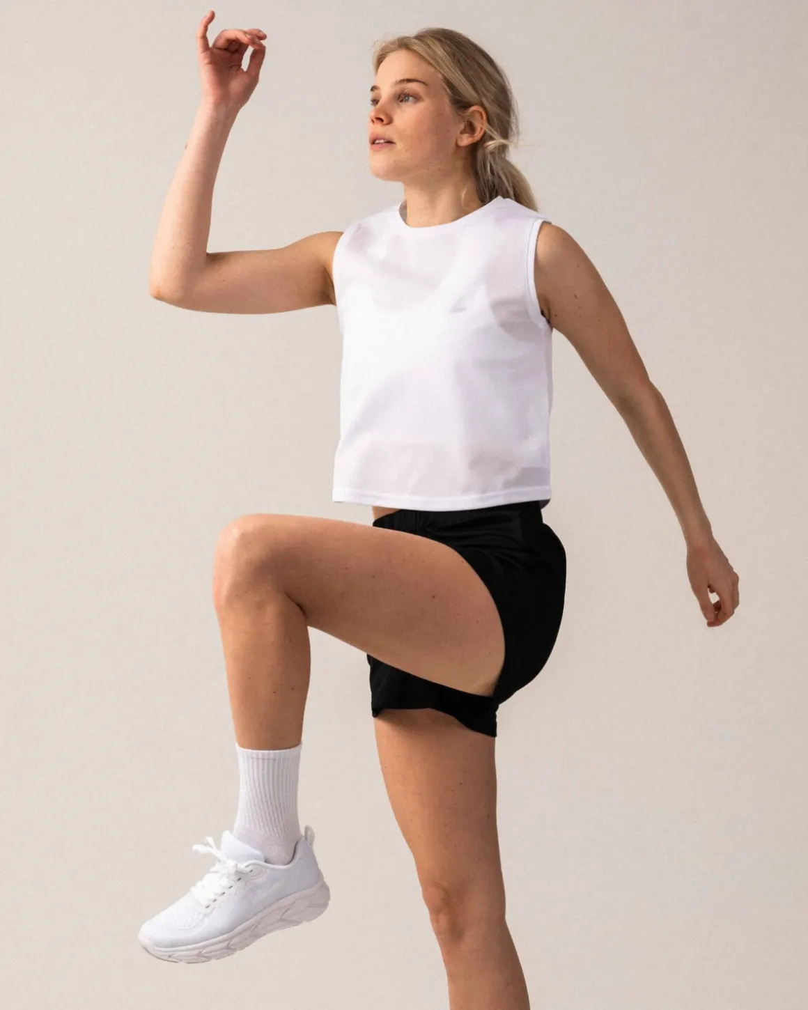 Breeze Mesh Muscle Tank White
