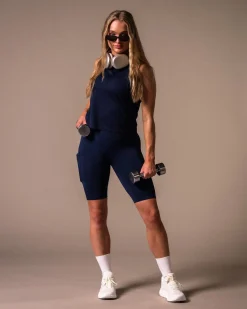 Breeze Seamless Tank Blue Navy
