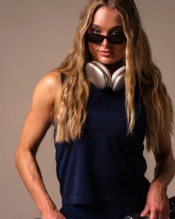 Breeze Seamless Tank Blue Navy