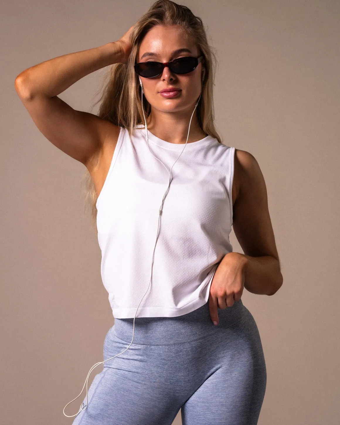 Breeze Seamless Tank White Brilliant