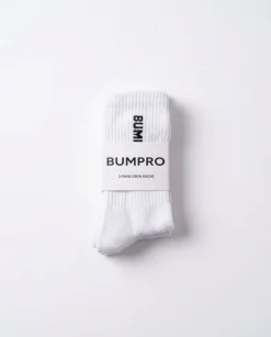 Bumpro 2-pack Crew Socks White/logo