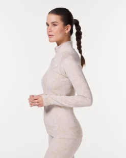Camo Seamless Zip Up Greige Camo