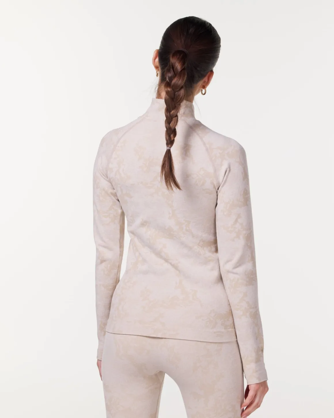 Camo Seamless Zip Up Greige Camo