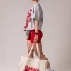 Canvas Tote Bag Off White/Red – One Size