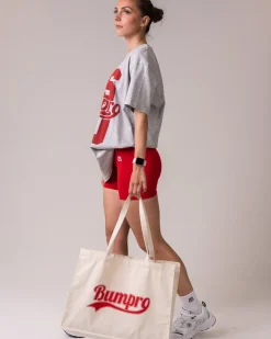Canvas Tote Bag Off White/Red – One Size