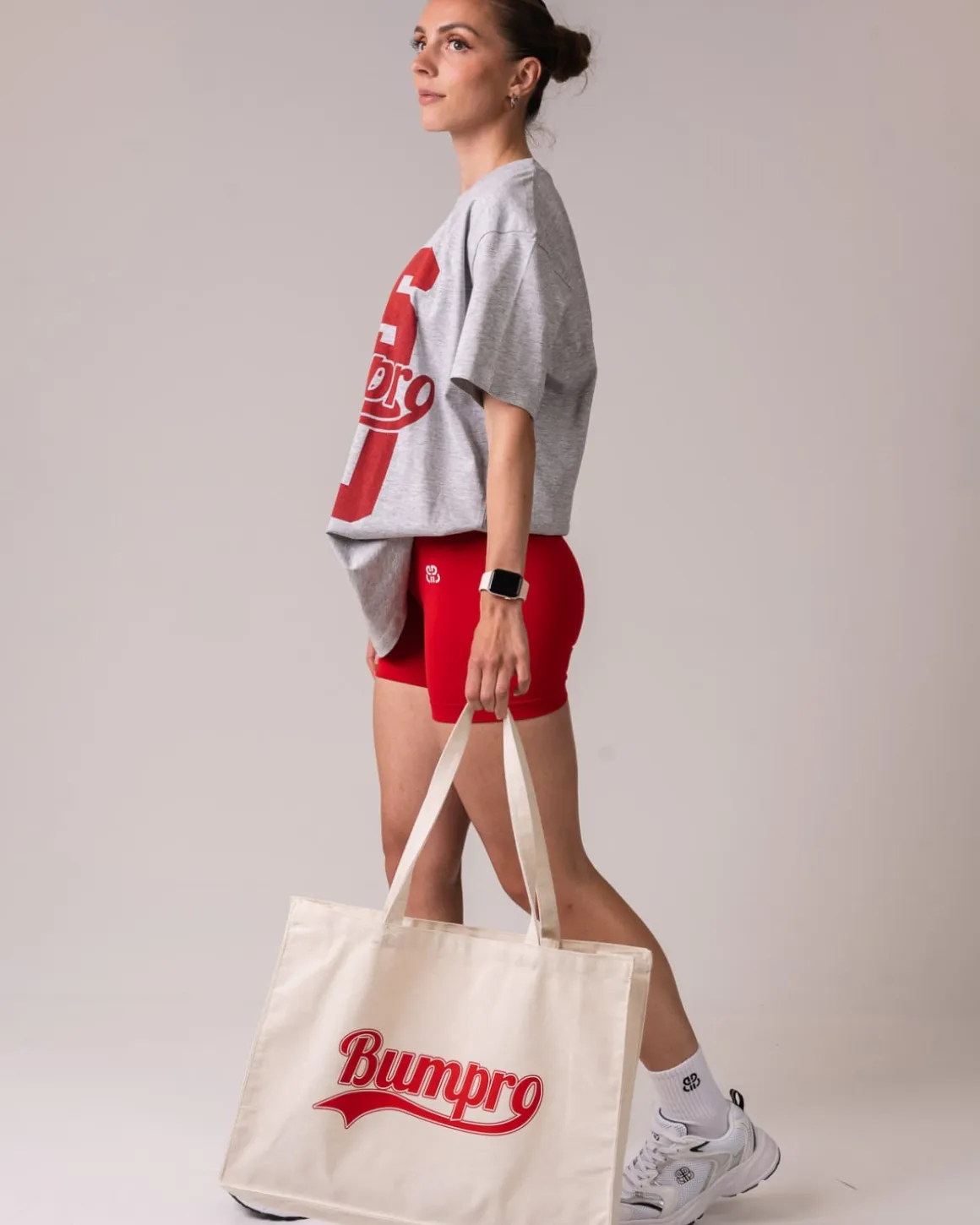 Canvas Tote Bag Off White/Red – One Size