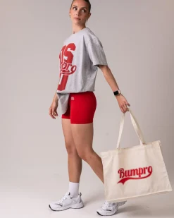 Canvas Tote Bag Off White/Red – One Size