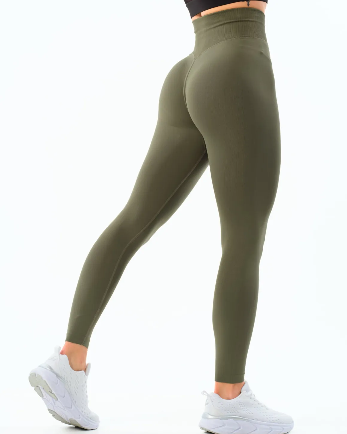 Challenge Seamless Tights Green Olive