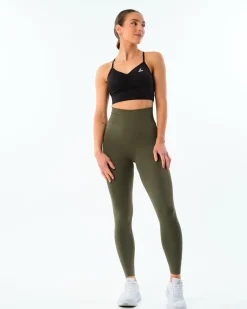 Challenge Seamless Tights Green Olive