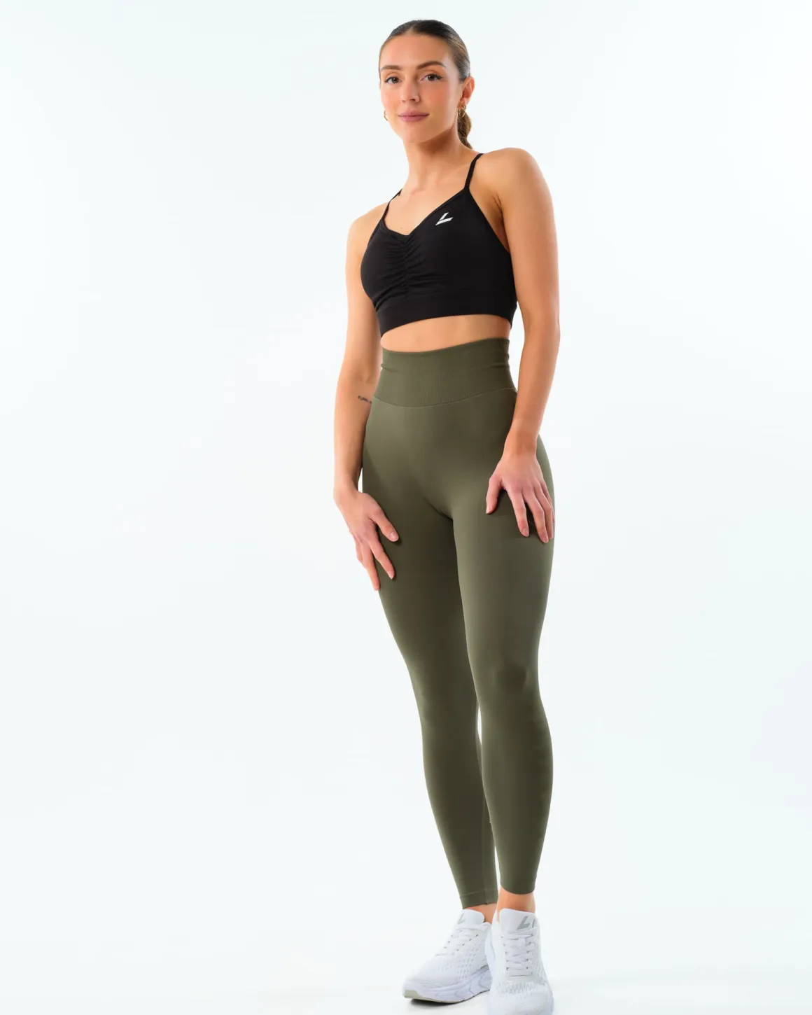 Challenge Seamless Tights Green Olive