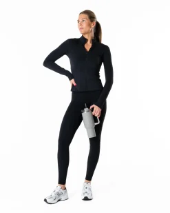 Clean Zip Longsleeve Black