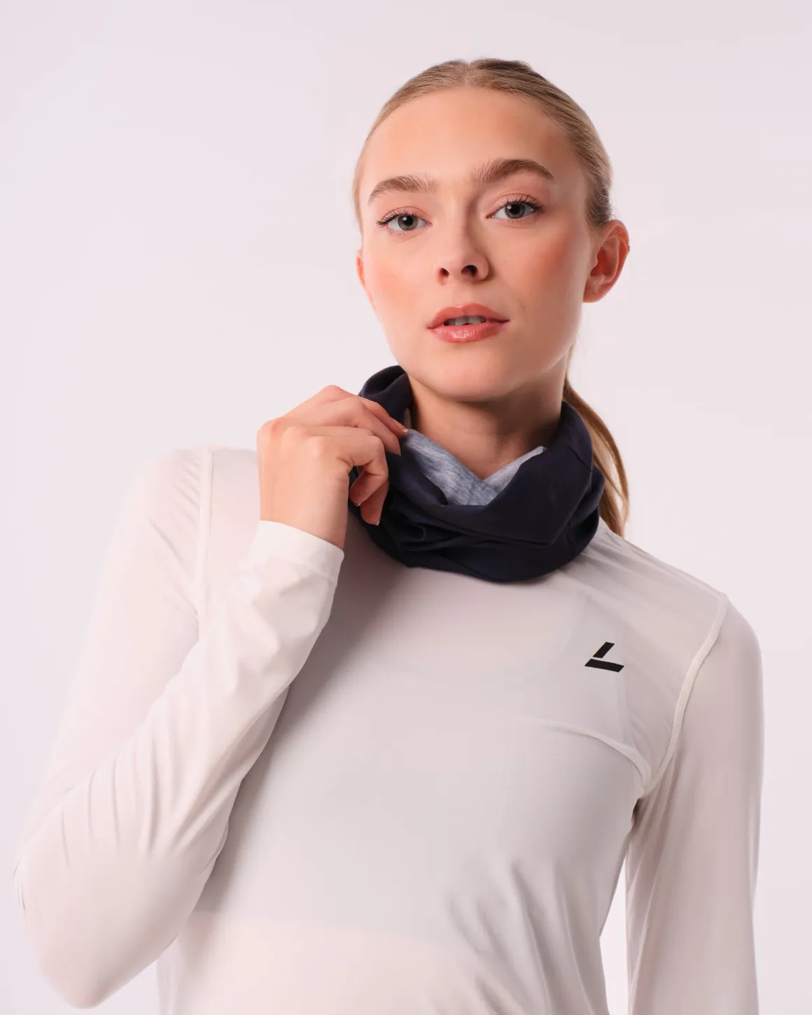 Conquer Neck Warmer Blue Navy Reflective – One Size