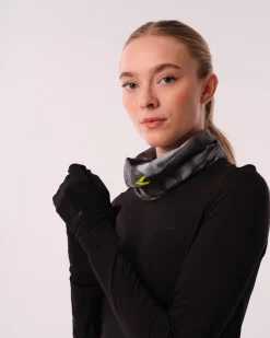Conquer Running Gloves Black Reflective