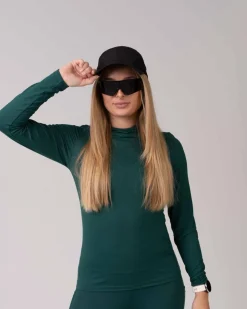 Conquer Running Hood Green Rain