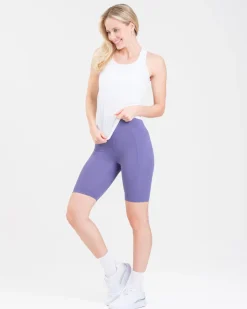 Conquer Running Pocket Shorts 8″ Lilac Heron