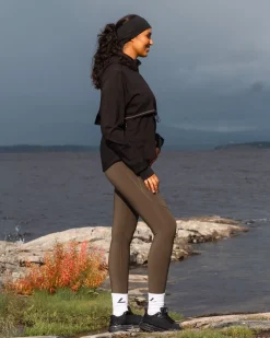 Conquer Running Pocket Tights Green Forest