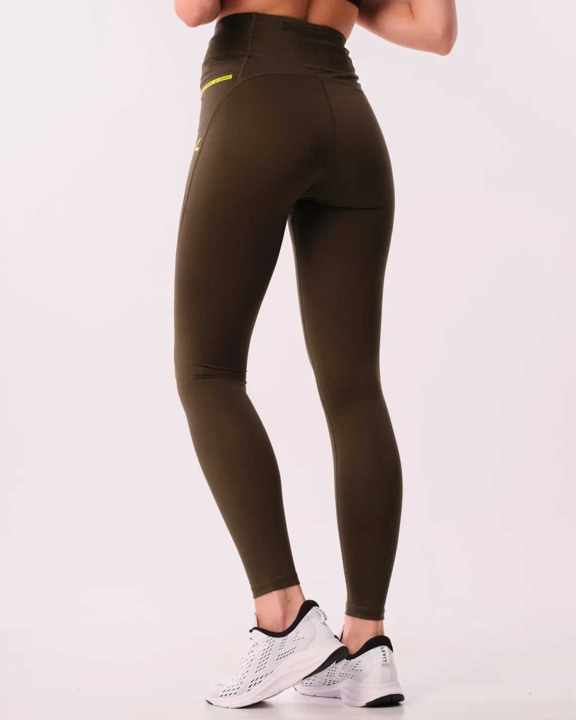 Conquer Running Pocket Tights Green Forest