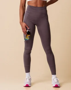 Conquer Running Pocket Tights 2.0 Grey Granite