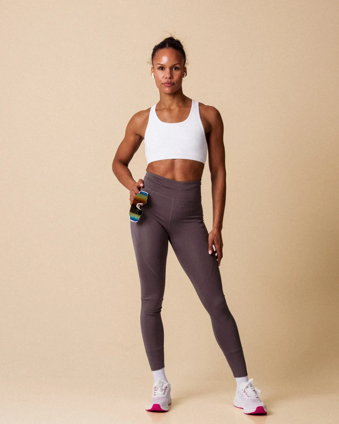 Conquer Running Pocket Tights 2.0 Grey Granite