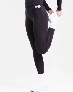 Conquer Running Pocket Tights Black Beauty