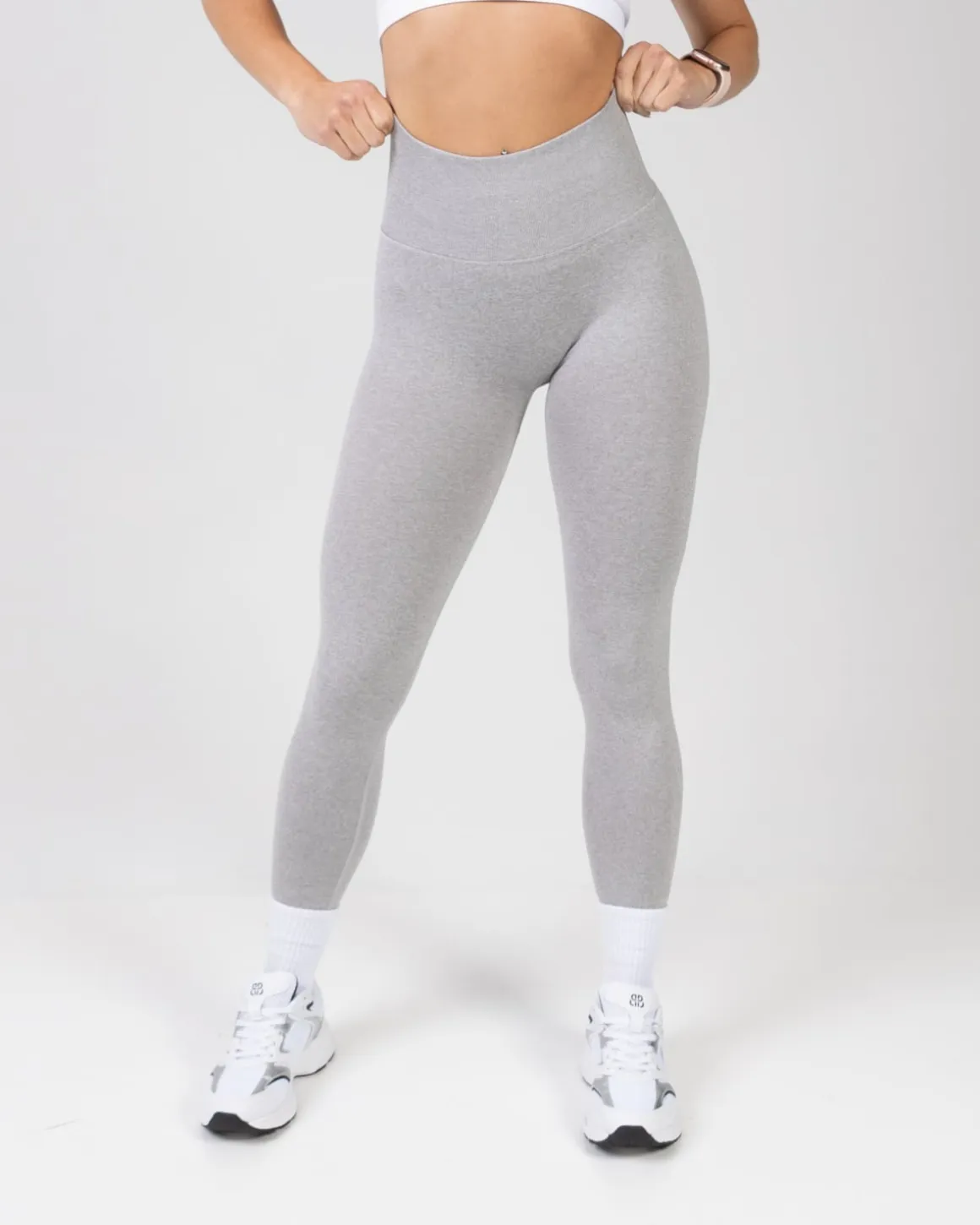 Contour Seamless Tights Light Grey Marl