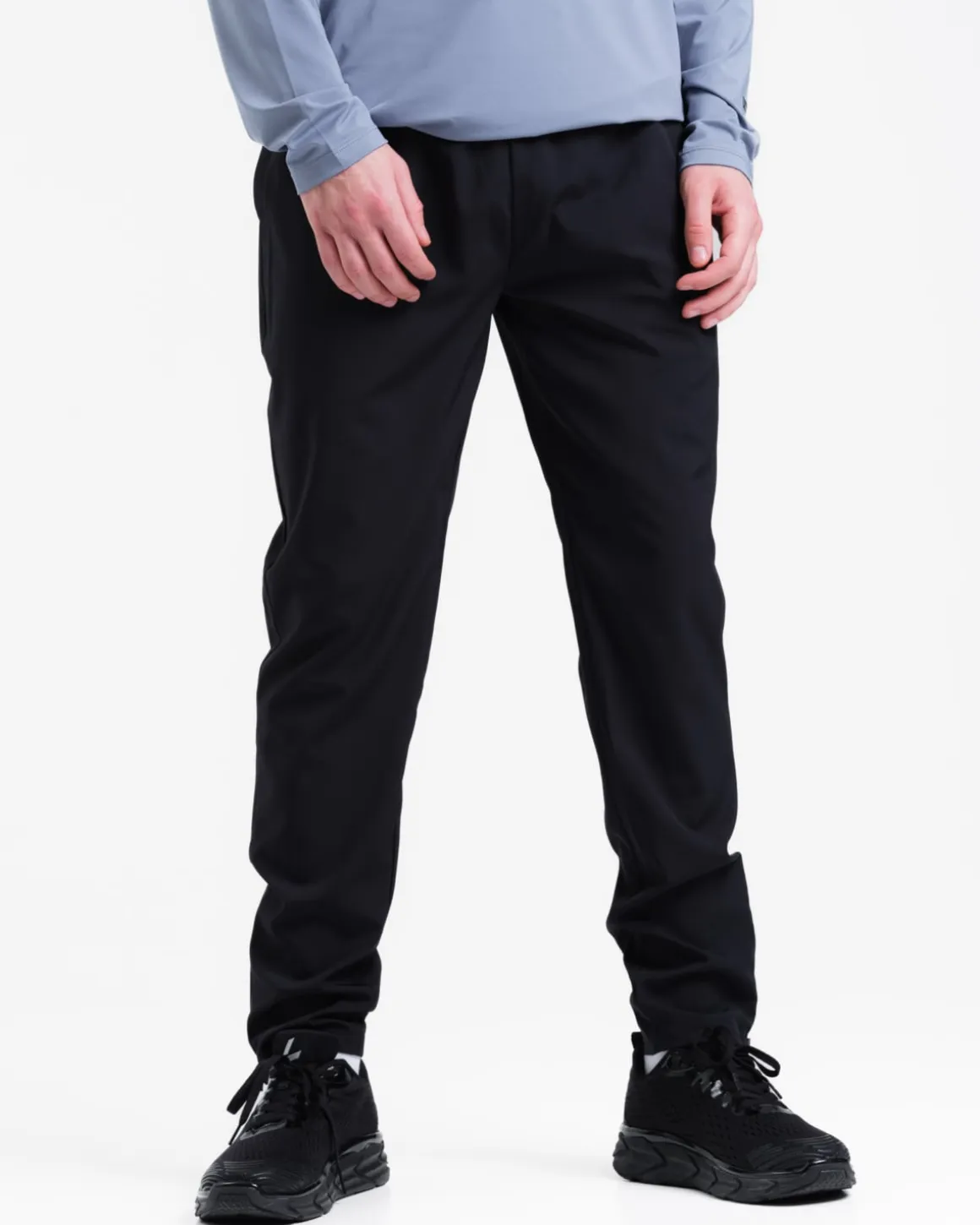 Core Basic LS M Blue + Clarity Warm Up Pants M Black SET