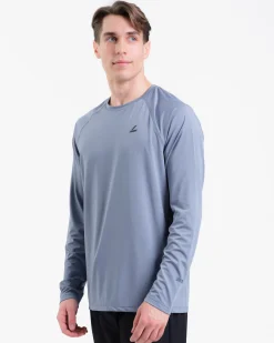 Core Basic LS M Blue + Clarity Warm Up Pants M Black SET
