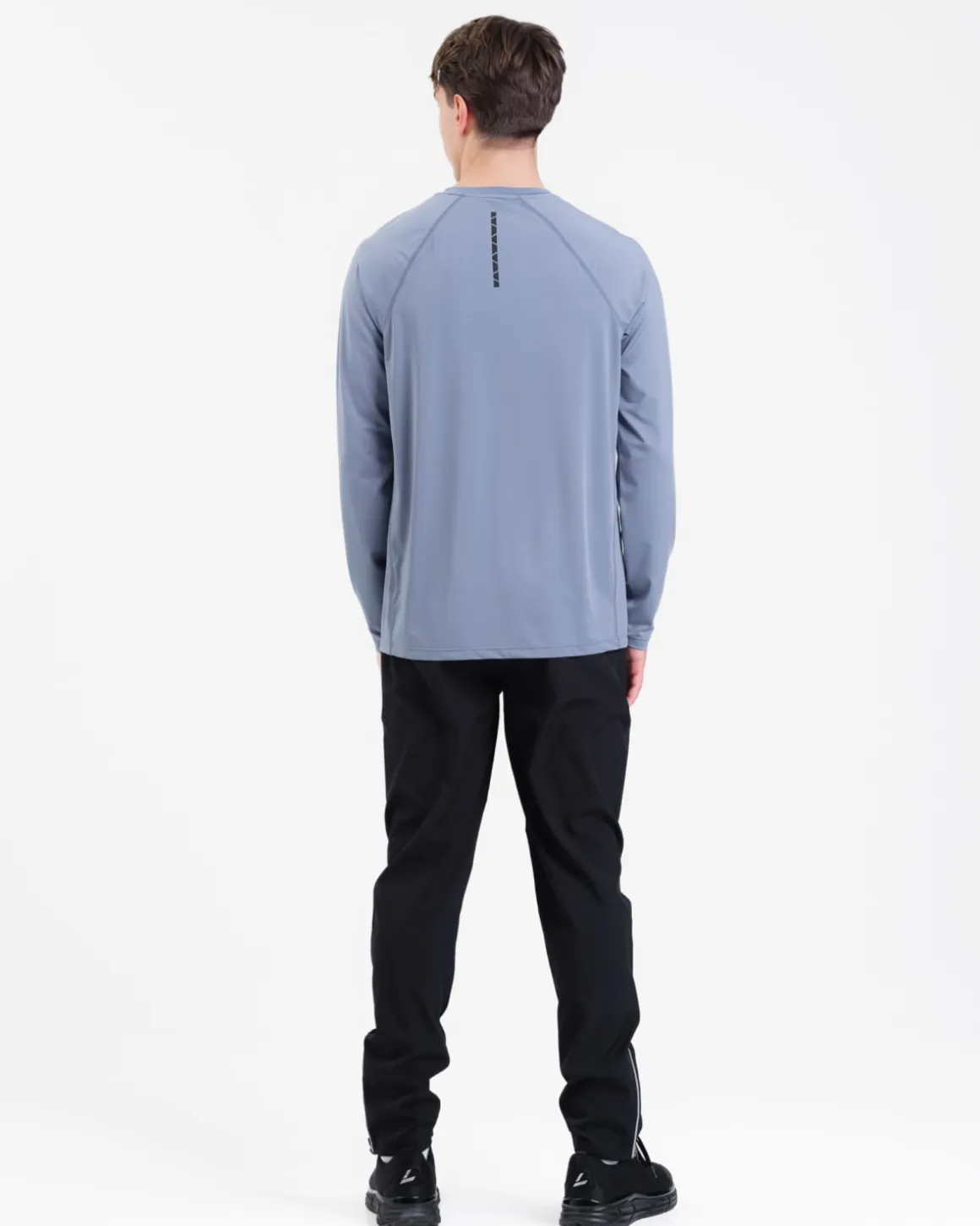 Core Basic LS M Blue + Clarity Warm Up Pants M Black SET