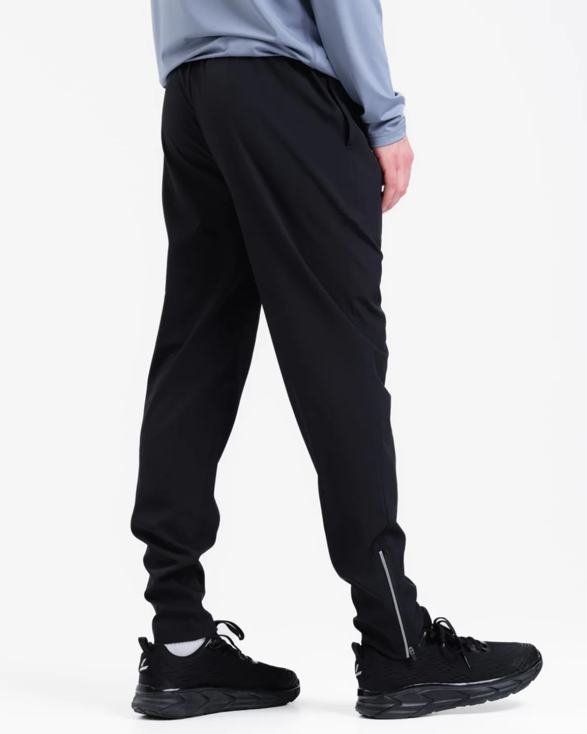 Core Basic LS M Blue + Clarity Warm Up Pants M Black SET