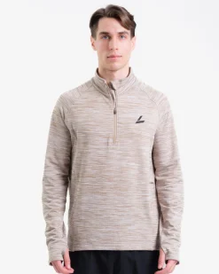 Core Run Half Zip M Beige Marl
