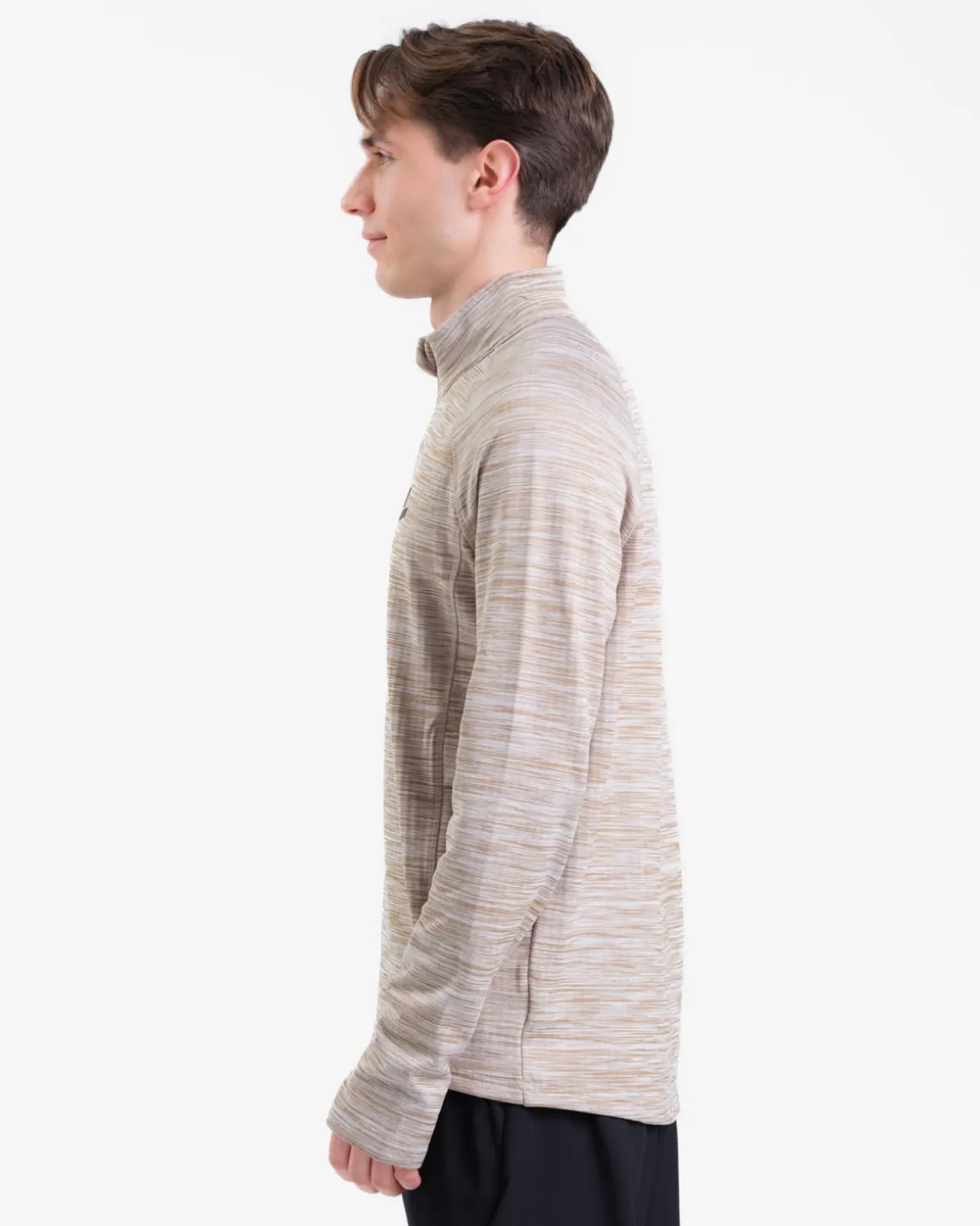 Core Run Half Zip M Beige Marl