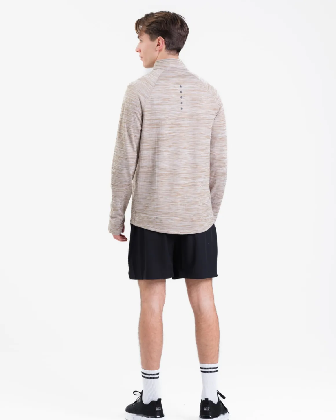 Core Run Half Zip M Beige Marl