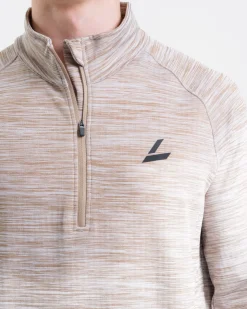 Core Run Half Zip M Beige Marl