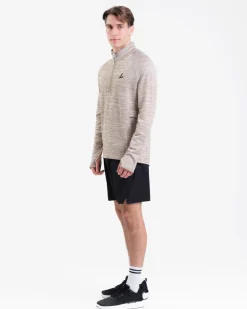 Core Run Half Zip M Beige Marl