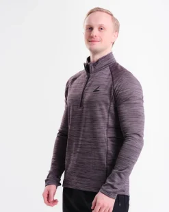 Core Run Half Zip M Black Marl