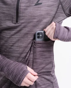 Core Run Half Zip M Black Marl