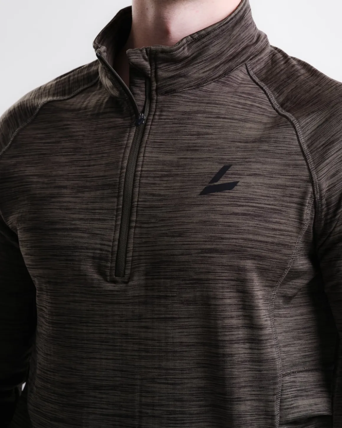 Core Run Half Zip M Green Forest Marl
