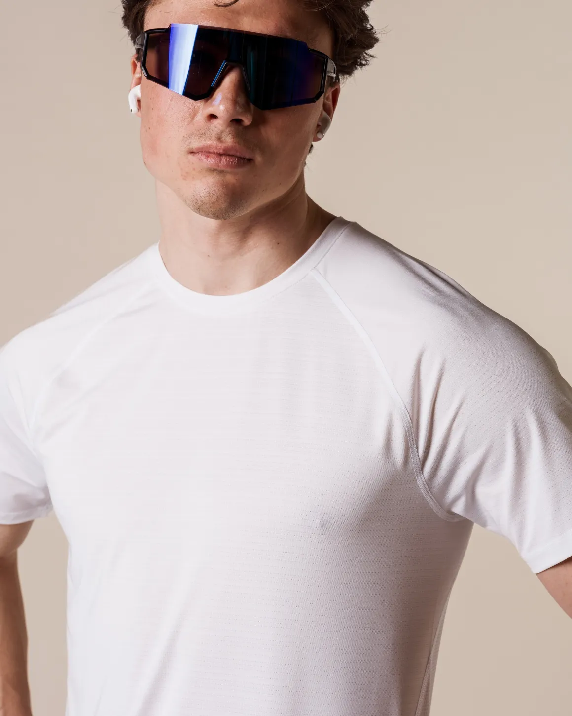 Core Run Tee M White Lucent