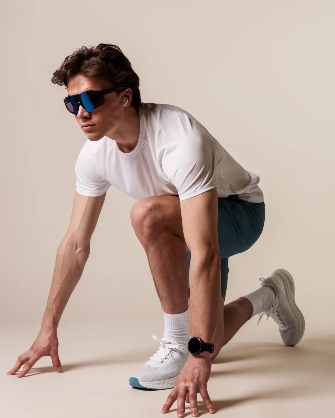 Core Run Tee M White Lucent