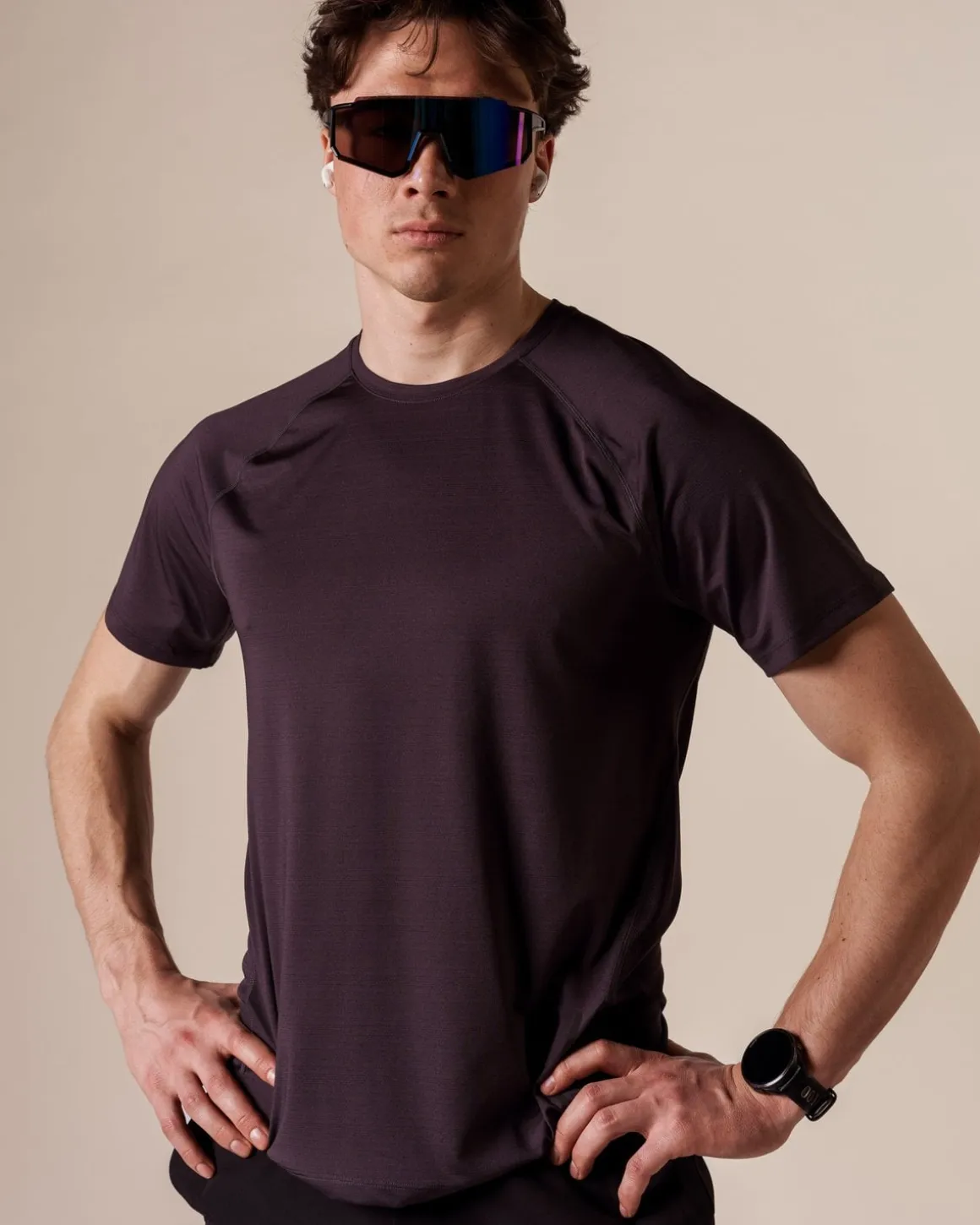 Core Run Tee M Yellow+Black 2-PACK
