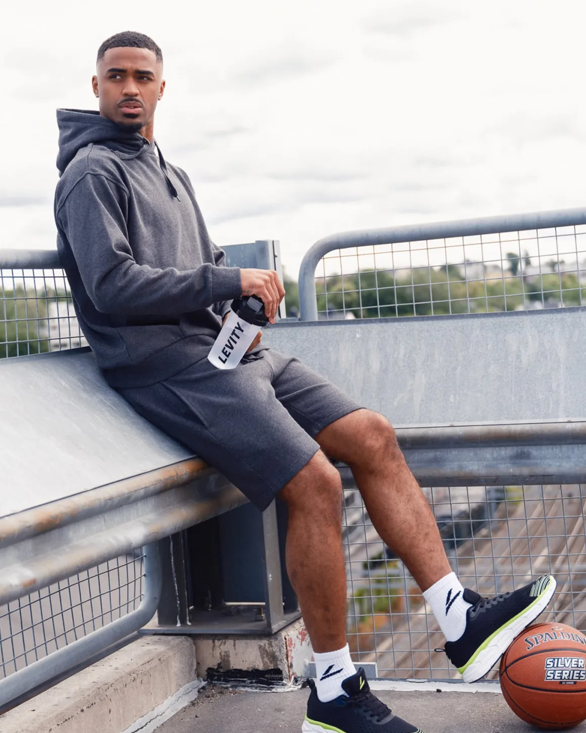 Core Sweat Hoodie Dark Grey Melange