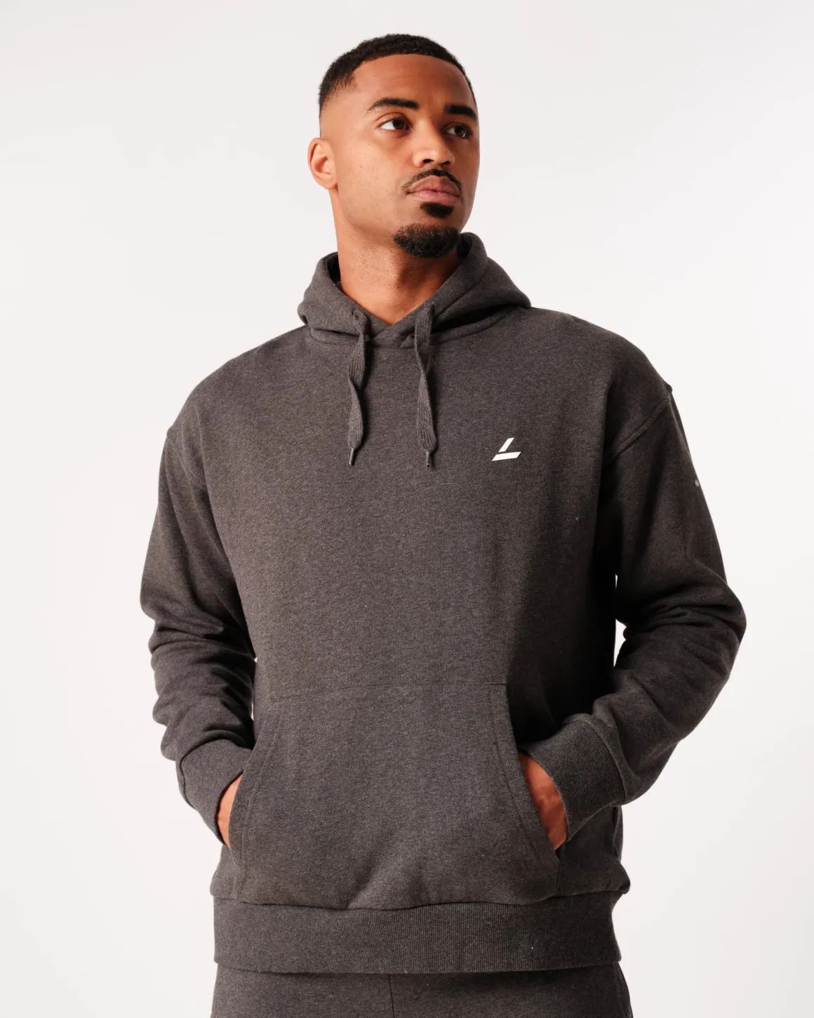 Core Sweat Hoodie Dark Grey Melange