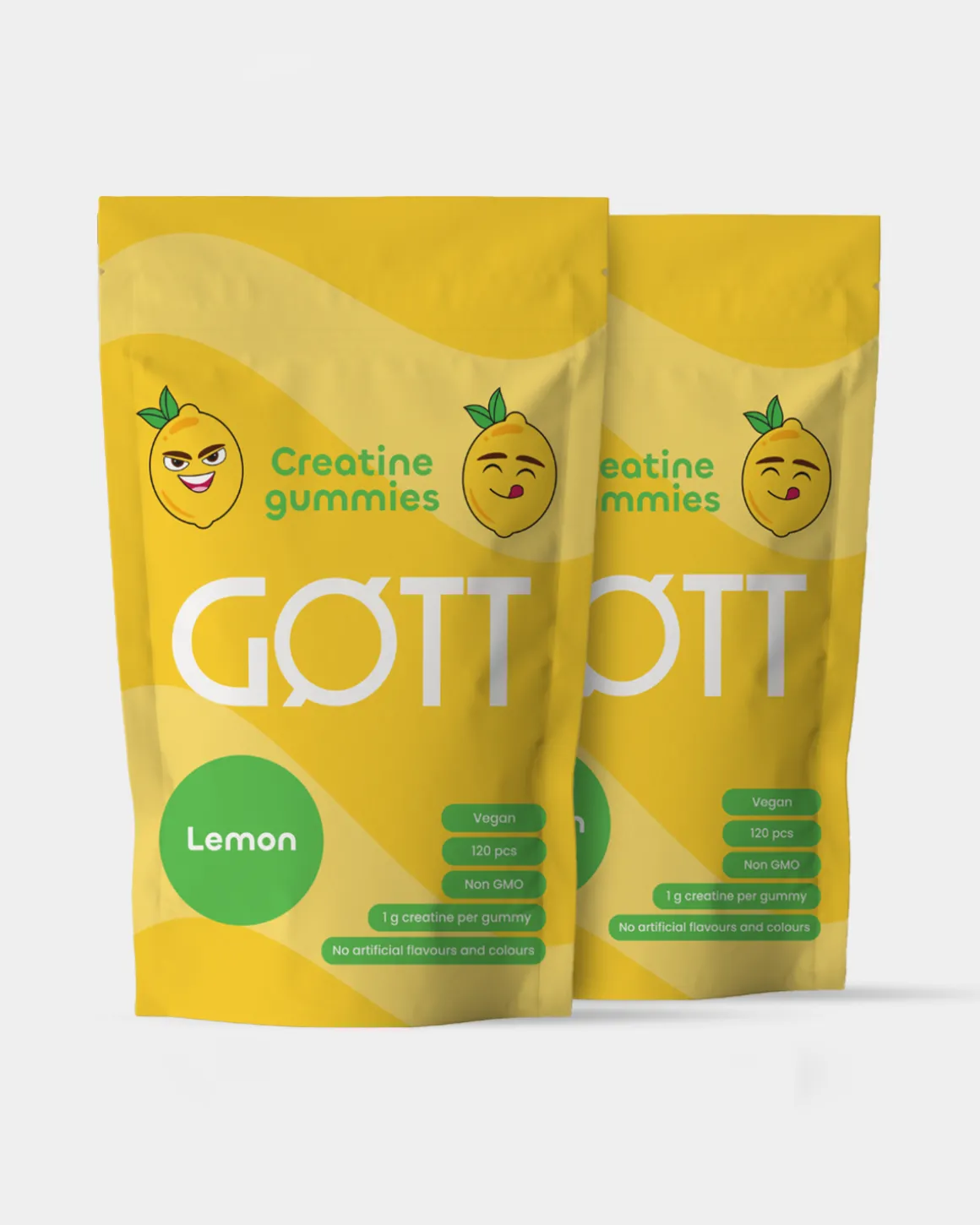 Creatine Gummies Sitron Pektin 600g (2-Pack)