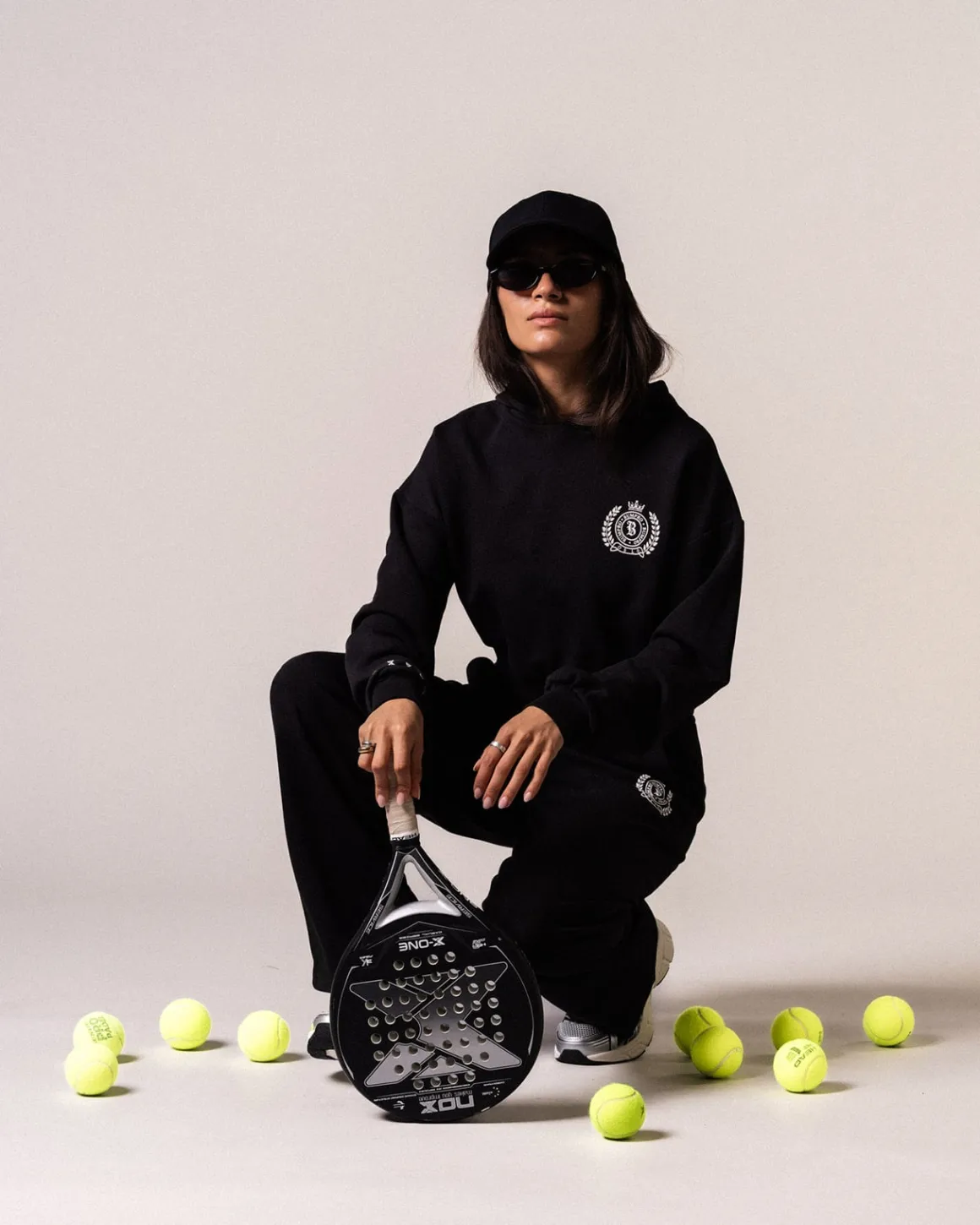 Cropped Hoodie Loopback Black