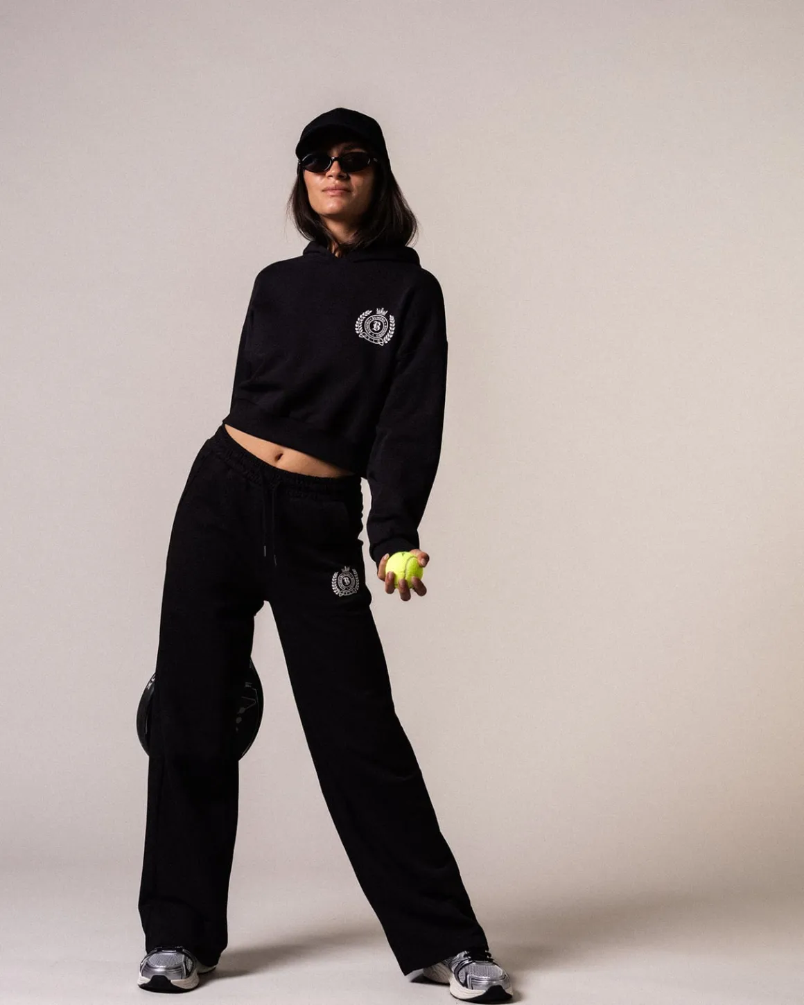 Cropped Hoodie Loopback Black