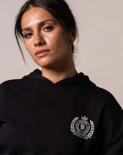 Cropped Hoodie Loopback Black