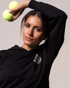 Cropped Hoodie Loopback Black