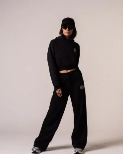 Cropped Hoodie Loopback Black