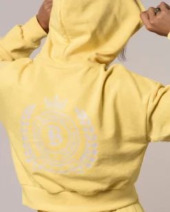 Cropped Hoodie Loopback Yellow Lemon